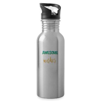 Awesome Postman - 20 oz Water Bottle - silver - Right