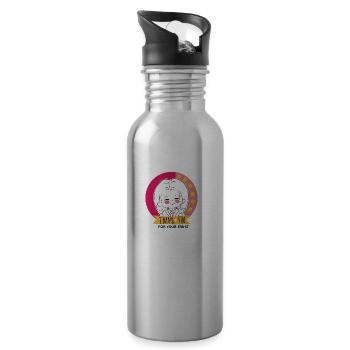 Thank you lovely gift for someone thanks giving - 20 oz Water Bottle - silver - Right