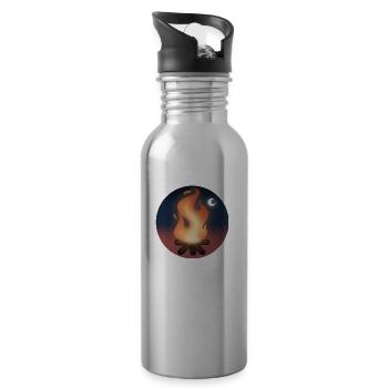 Cozy Campfire - 20 oz Water Bottle - silver - Right