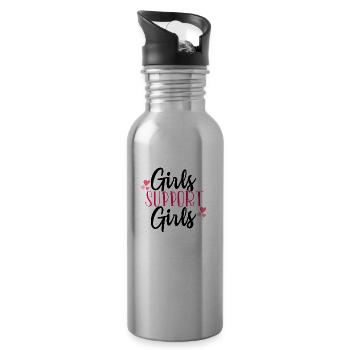 Girls Support Girls - 20 oz Water Bottle - silver - Right