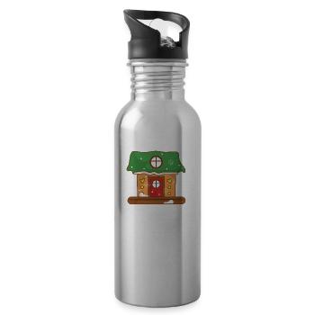 Green Gingerbread house - 20 oz Water Bottle - silver - Right