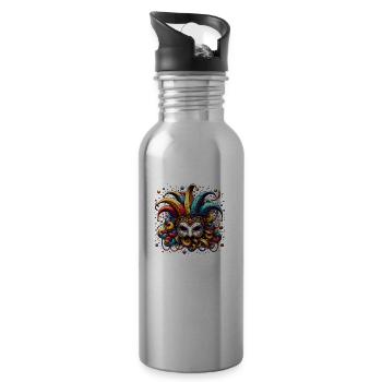 Mardi Gras Festive Event - 20 oz Water Bottle - silver - Right