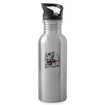 Silence Shatter: HIV/AIDS Graffiti Tee - 20 oz Water Bottle - silver - Right