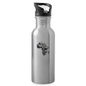 3d Africa - 20 oz Water Bottle - silver - Right