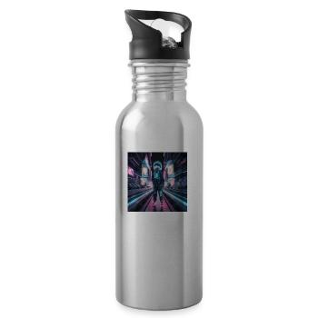 Neon Circuitry - 20 oz Water Bottle - silver - Right