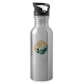 Golden Leaf - 20 oz Water Bottle - silver - Right