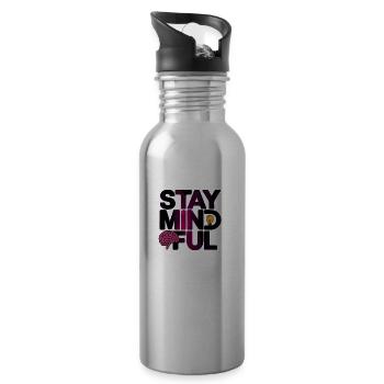 Stay Mindful - 20 oz Water Bottle - silver - Right
