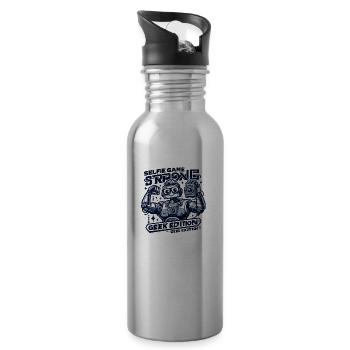 selfie game strong geek edition - 20 oz Water Bottle - silver - Right