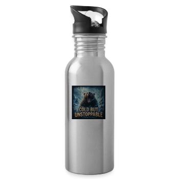 Cold but Unstoppable - 20 oz Water Bottle - silver - Right