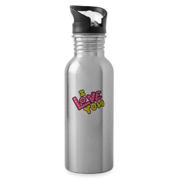 "T-shirt weather is the best weather." - 20 oz Water Bottle - silver - Right