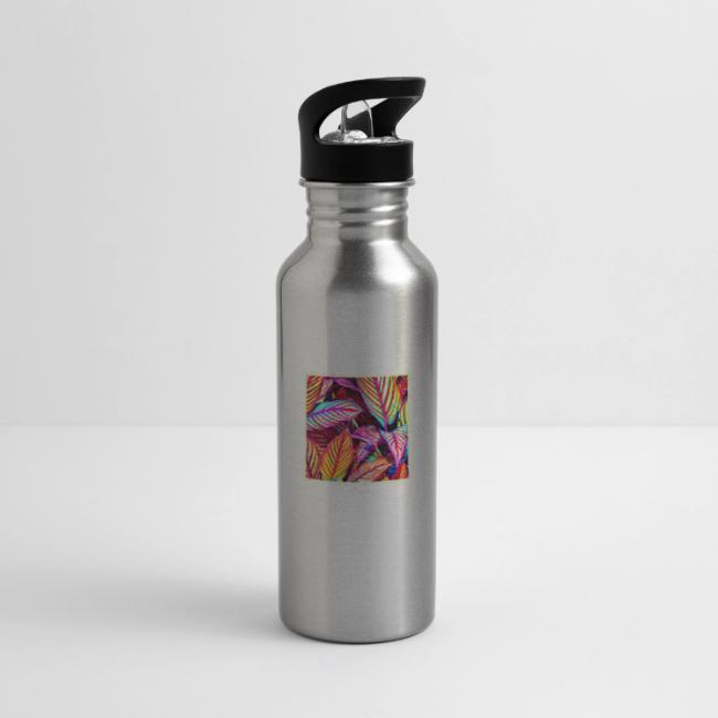 Striped Neon Leaves Design