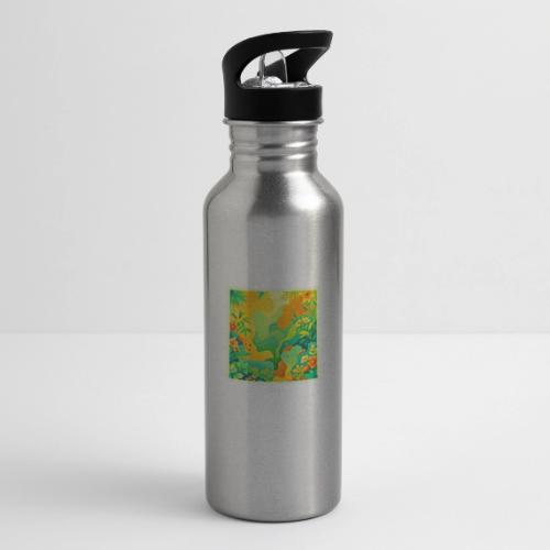 Tropical Foliage Abstract - 20 oz Water Bottle