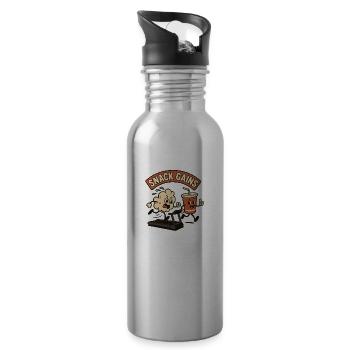 Snack Gains - 20 oz Water Bottle - silver - Right