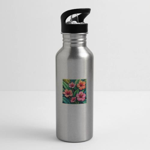 Tropical Hibiscus Bloom Artistry - 20 oz Water Bottle