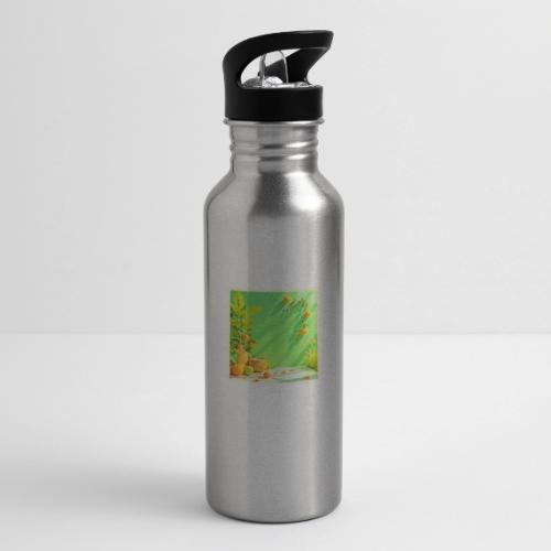 Vibrant Orange Green Still Life Design - 20 oz Water Bottle