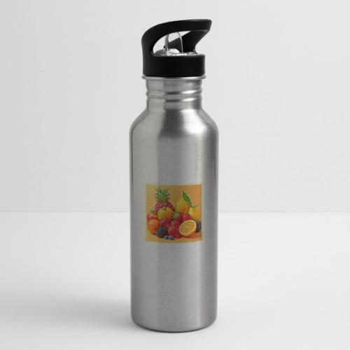 Fresh Bounty: Vibrant Fruit Harvest Art - 20 oz Water Bottle