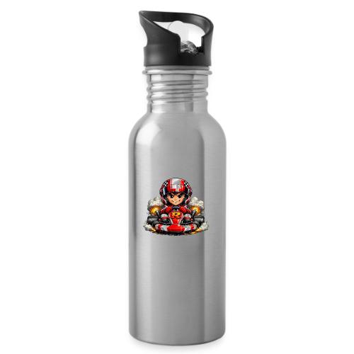 Carcadelogoracerfront - 20 oz Water Bottle