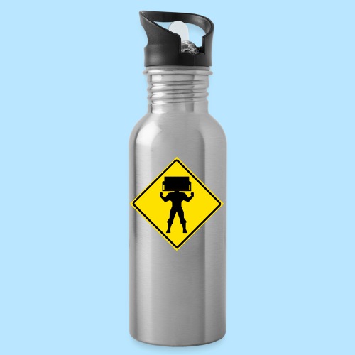 STEAMROLLER MAN SIGN - Water Bottle