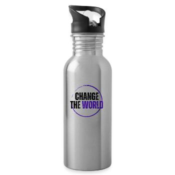 Changer le monde - Bouteille d'eau - argent clair - Droite