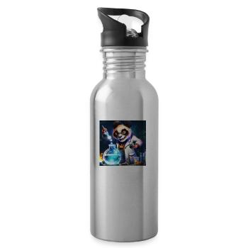 Future's brightest scientist: mad panda - 20 oz Water Bottle - silver - Right