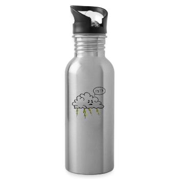 Angry Cloud - 20 oz Water Bottle - silver - Right