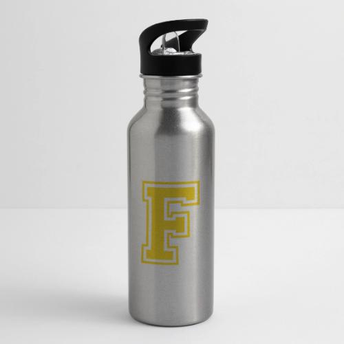 Letter F – Capital Athletic Alphabet Monogram - 20 oz Water Bottle