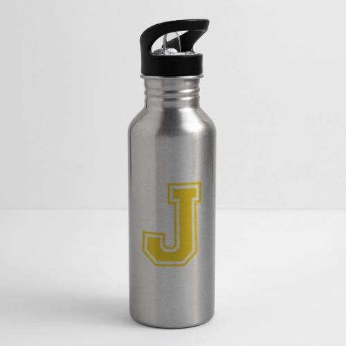Letter J – Capital Athletic Alphabet Monogram - 20 oz Water Bottle