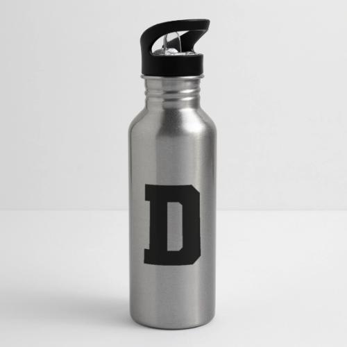 Varsity Letter D Athletic Alphabet Design - 20 oz Water Bottle
