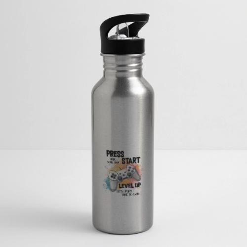 Press Start, Level Up - 20 oz Water Bottle