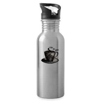 Time for Coffee / Tea / drink / Break / Mug / Cup - 20 oz Water Bottle - silver - Right
