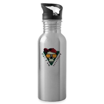 I am terrified - 20 oz Water Bottle - silver - Right