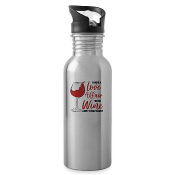 Wine Drinking Wine Tasting Wine Lover - 20 oz Water Bottle - silver - Right