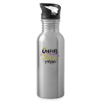 Queen Of The Crazy Parade - 20 oz Water Bottle - silver - Right