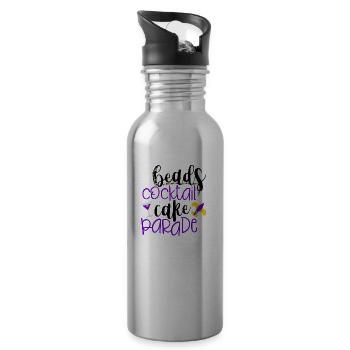 Beads Cocktail Cake Parade - 20 oz Water Bottle - silver - Right