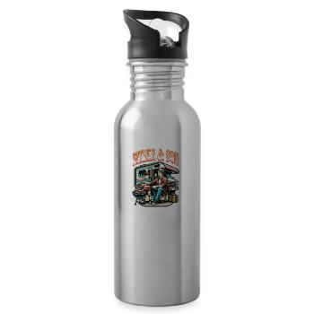 Father and Son Live Love Camp - 20 oz Water Bottle - silver - Right