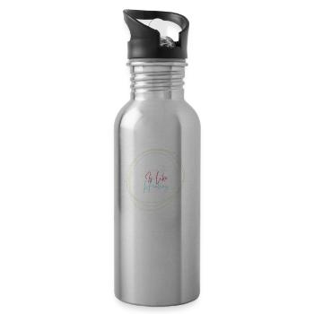 Laughter is Like Healing - 20 oz Water Bottle - silver - Right