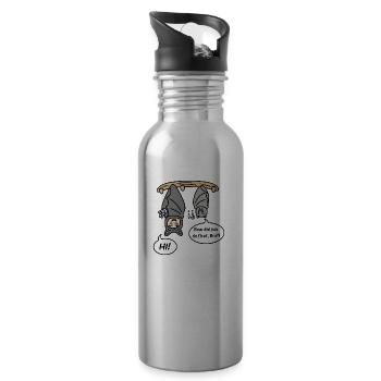 Cartoon Boy Bat Cosplay - 20 oz Water Bottle - silver - Right