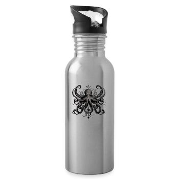 octopus - 20 oz Water Bottle - silver - Right
