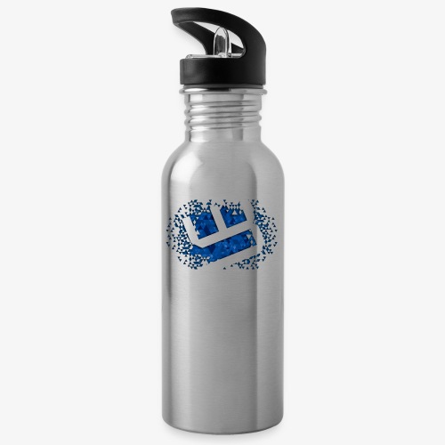 w4sted Logo v2 blue - 20 oz Water Bottle