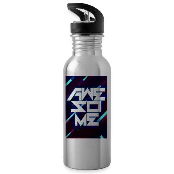 AWESOME - 20 oz Water Bottle - silver - Left