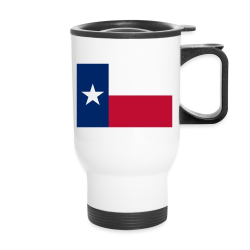 2000px Flag of Texas svg - 14 oz Travel Mug with Handle