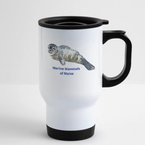 Resting Harbor seal Pup - 14 oz Travel Mug with Handle