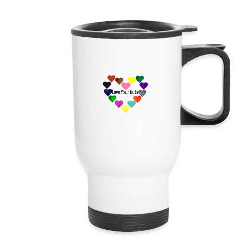 loveyourguts Travel and Home Mugs! - Travel Mug with Handle