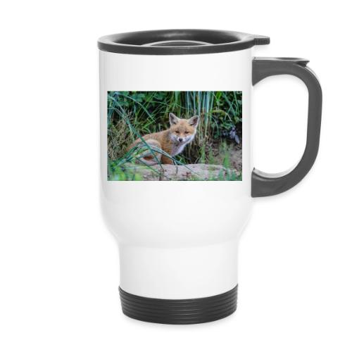 fox - 14 oz Travel Mug with Handle