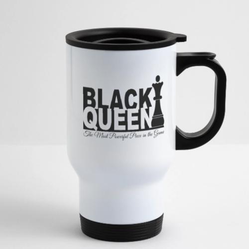 Black Queen Most Powerful Piece in the Game Tees - 14 oz Travel Mug with Handle