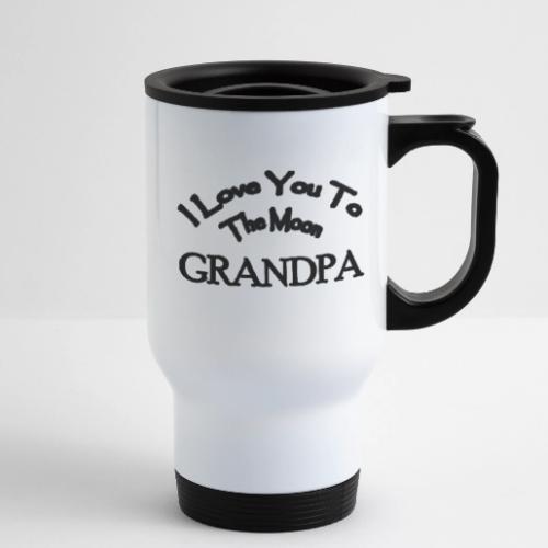 I Love You to The Moon Grandpa | Family Shirt - 14 oz Travel Mug with Handle