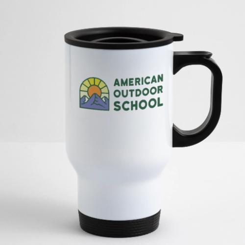 American Outdoor School Standard Logo - 14 oz Travel Mug with Handle
