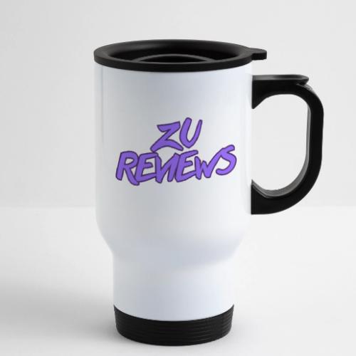 Zu Reviews Logo - 14 oz Travel Mug with Handle