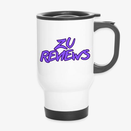 Zu Reviews Logo - 14 oz Travel Mug with Handle