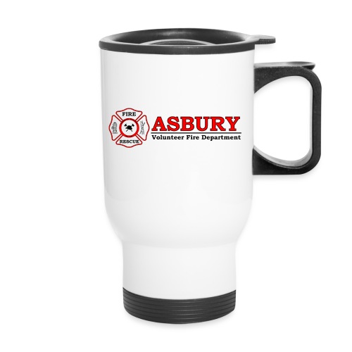 AsburyVFD Logo - 14 oz Travel Mug with Handle